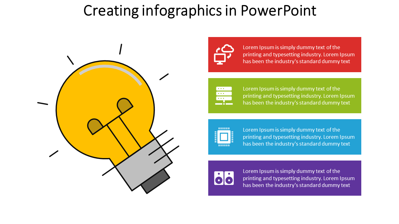 Affordable Creating Infographics In PowerPoint Bulb Model